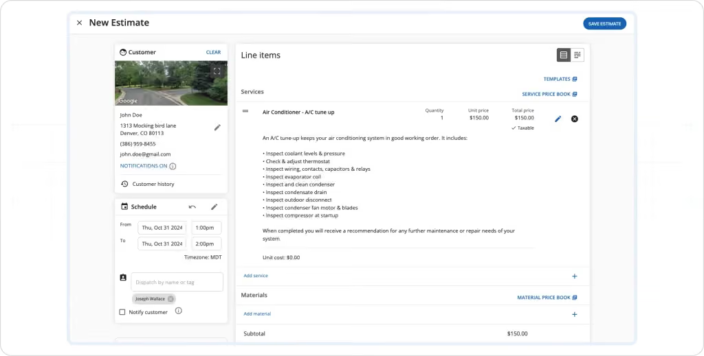Housecall Pro Estimating Software
